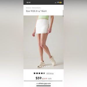 Athleta Run With It Skort 14 Inch